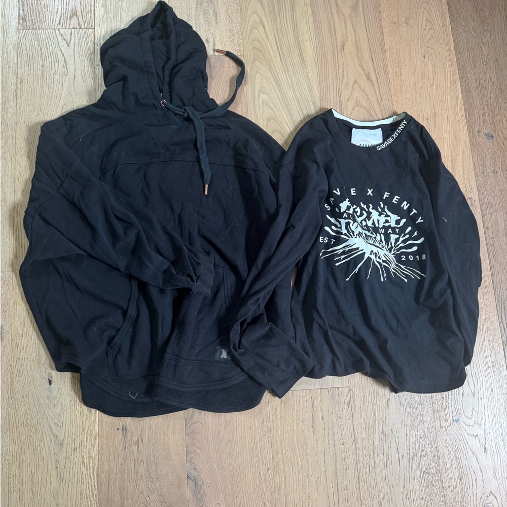 Savage X Fenty Black Hoodie and shirt Set